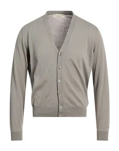 Filippo De Laurentiis Man Cardigan Grey Size 42 Cotton In Gray