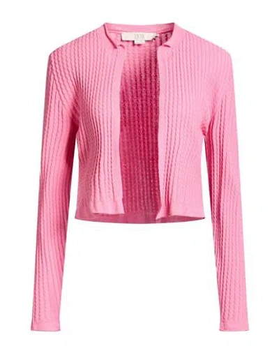 19.70 Nineteen Seventy Woman Cardigan Pink Size Xl Viscose, Acrylic, Elastane In Pink