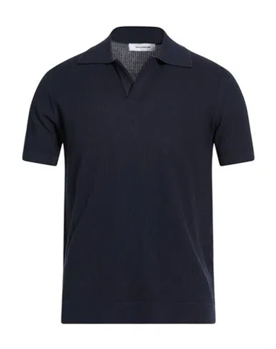 Paolo Ragazzini Man Sweater Midnight Blue Size 40 Cotton In Blue