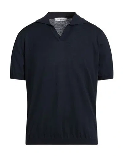 Paolo Ragazzini Man Sweater Midnight Blue Size 40 Cotton In Blue