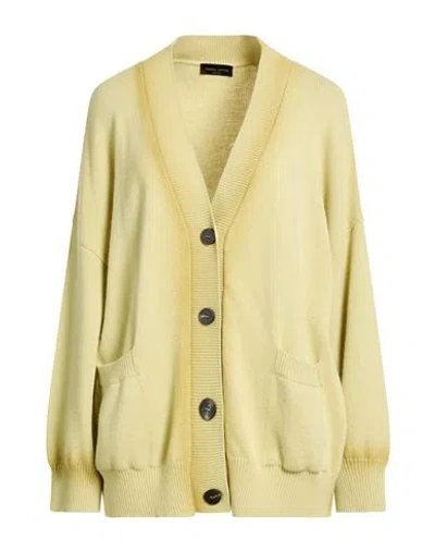 Roberto Collina Woman Cardigan Lime Green Size M Wool, Cashmere In Yellow