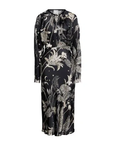 Forte Forte Forte_forte Woman Maxi Dress Charcoal Size 3 Viscose In Black