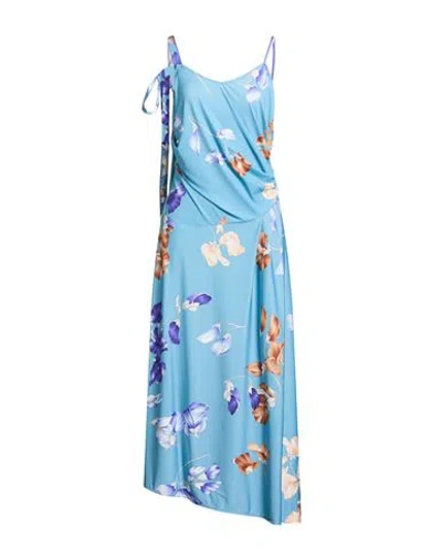 Leonard Paris Woman Maxi Dress Light Blue Size 10 Polyamide In Blue
