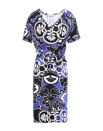 Leonard Paris Woman Midi Dress Black Size 10 Polyamide In Multi