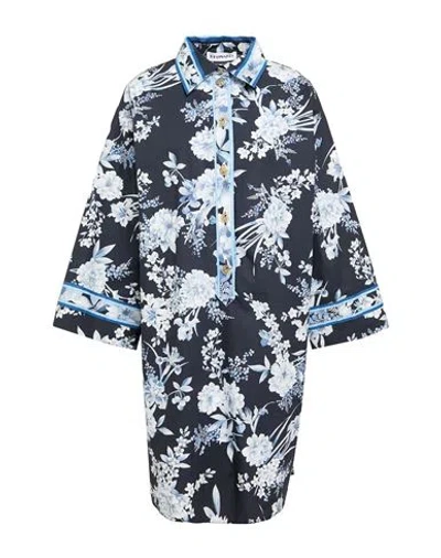 Leonard Paris Woman Mini Dress Navy Size 12 Cotton In Black