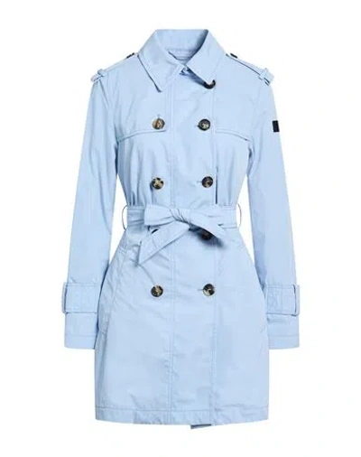 Peuterey Woman Overcoat & Trench Coat Light Blue Size 6 Polyester In Blue