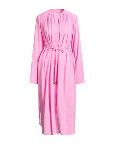Laurence Bras Woman Midi Dress Pink Size 6 Cotton In Pink