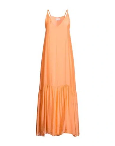 Daniele Fiesoli Collezione N_01 Woman Maxi Dress Orange Size M Viscose, Silk In Orange