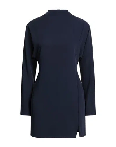 King Kong Woman Mini Dress Navy Size 8 Polyester In Blue