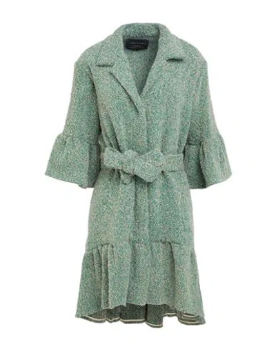 Alessia Santi Woman Coat Emerald Green Size 8 Acrylic, Wool, Polyester In Green