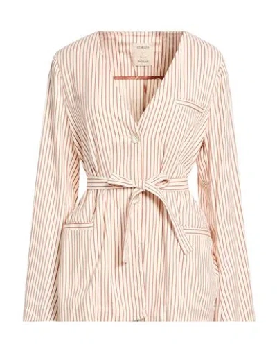 Zhelda Woman Jacket Ivory Size 3 Cotton, Elastane In Multi