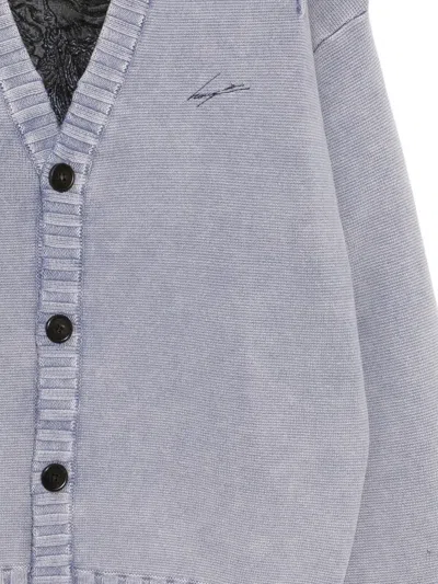 Songzio Angel Embroidered Cardigan In Blue