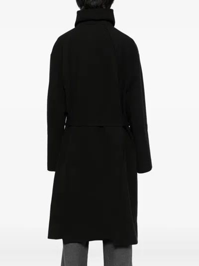 Songzio Cut Out Wrap Coat In Gray