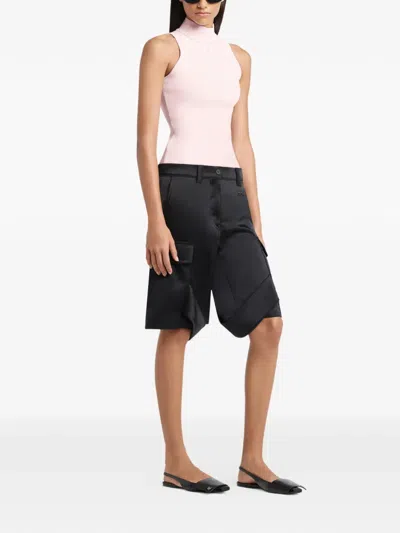 Courrèges Belt-loop Shorts In Black