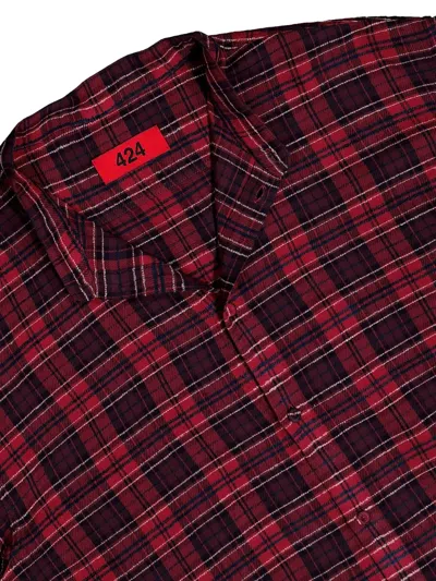 424 Check Flannel Shirt In Red