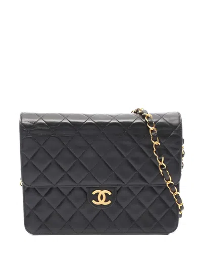 Pre-owned Chanel 1996-1997 Quilted Flap Shoulder Bag In Black