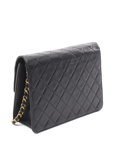Pre-owned Chanel 1996-1997 Quilted Flap Shoulder Bag In Black
