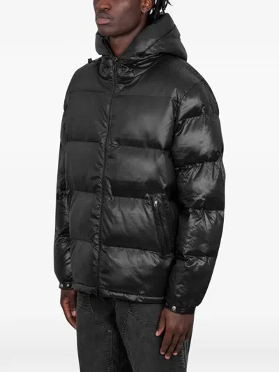 Patta Quilted Script Logo Puffer Jacket In Black
