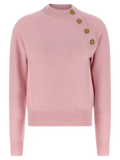 Balmain Cashmere Sweater Sweaters And Cardigans Pink In Pink