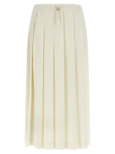 Fabiana Filippi Pleated Skirt Skirts White In Neutral