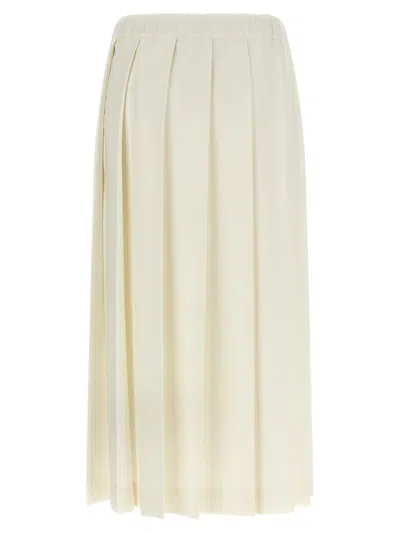 Fabiana Filippi Pleated Skirt Skirts White In Neutral