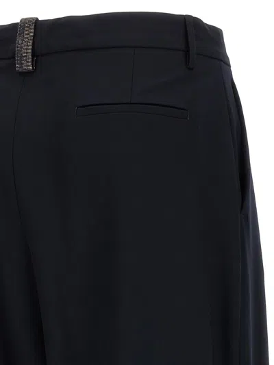 Fabiana Filippi Wide Range Of Trousers Pants Blue In Black