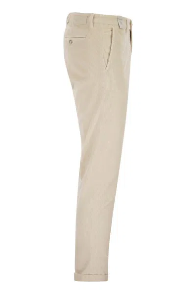 Re-hash Ribbed Chinos Trousers In Neutral