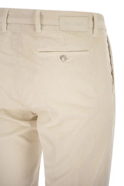 Re-hash Ribbed Chinos Trousers In Neutral