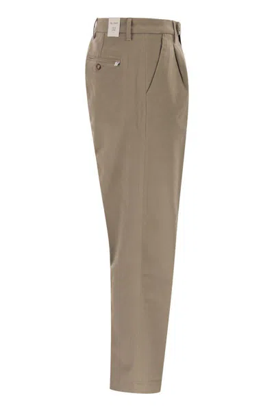 Re-hash Pleats Chino Trousers In Brown