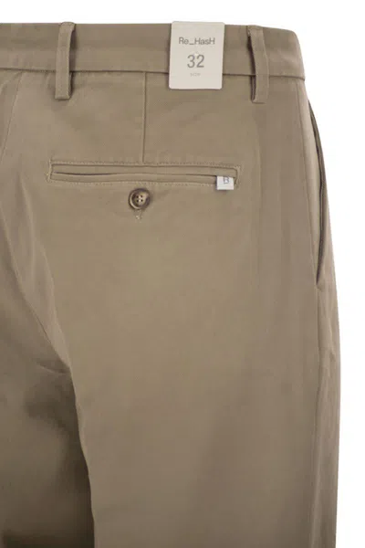 Re-hash Pleats Chino Trousers In Brown