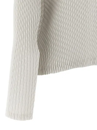 Issey Miyake 'sleek Pleats' Cardigan In White