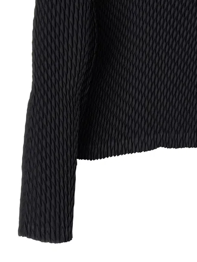Issey Miyake 'sleek Pleats' Sweater In Black