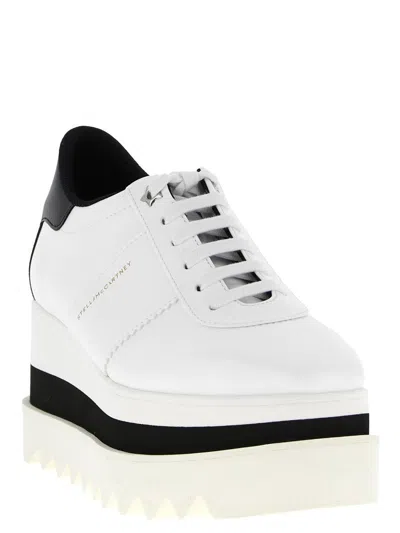 Stella Mccartney 80mm Sneak-elyse Two-tone Platform Sneakers In White