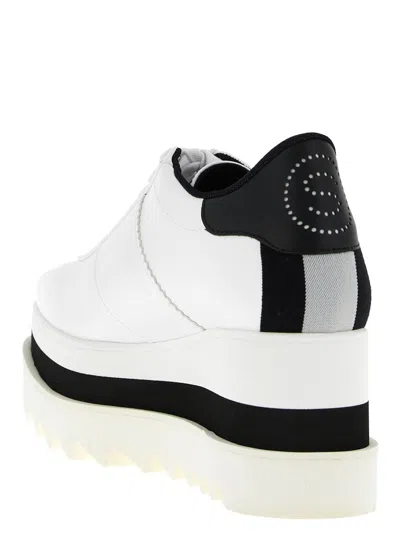 Stella Mccartney 80mm Sneak-elyse Two-tone Platform Sneakers In White