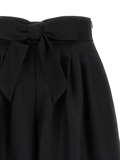 Valentino Garavani Bow Bermuda Shorts Bermuda And Short Black In Black