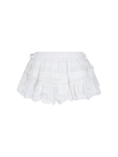 Isabel Marant Étoile Puria Organic Cotton Shorts In White