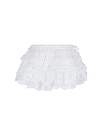 Isabel Marant Étoile Puria Organic Cotton Shorts In White
