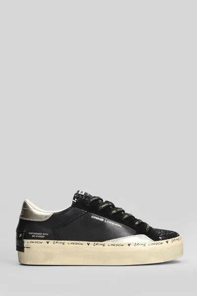 Crime London Distressed Platform Sneakers In Multi