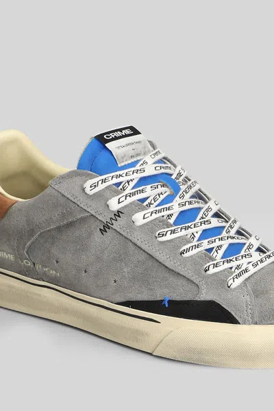 Crime London Laced Panelled Sneakers In Multi