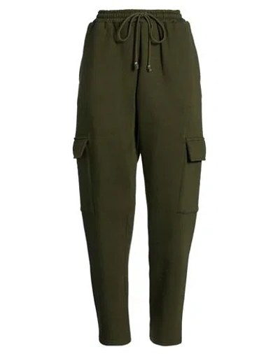 Connor & Blake Woman Pants Military Green Size L Cotton In Green