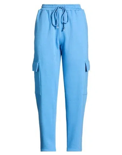 Connor & Blake Woman Pants Light Blue Size L Cotton In Blue