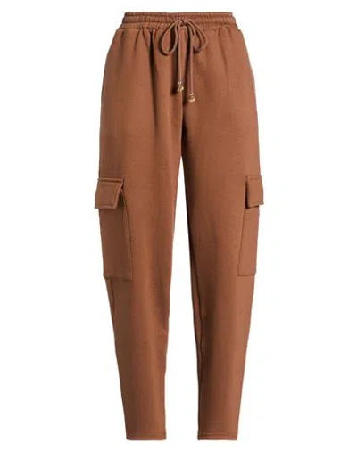 Connor & Blake Woman Pants Brown Size L Cotton In Brown