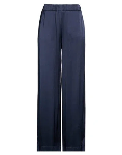 Ottod'ame Woman Pants Midnight Blue Size 10 Viscose In Blue