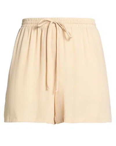 Ottod'ame Woman Shorts & Bermuda Shorts Beige Size 4 Acetate, Silk In Neutral