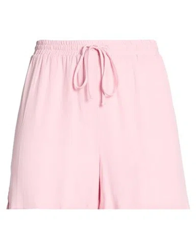Ottod'ame Woman Shorts & Bermuda Shorts Pink Size 4 Acetate, Silk In Pink