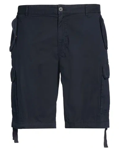 Liu •jo Man Man Shorts & Bermuda Shorts Midnight Blue Size 30 Cotton, Elastane In Blue