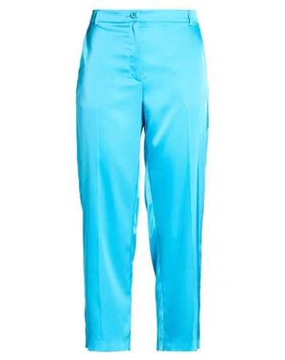 Blugirl Woman Pants Azure Size 8 Polyester, Elastane In Blue