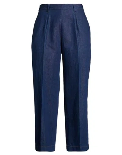 Forte Forte Forte_forte Woman Jeans Blue Size 4 Cotton, Linen In Blue