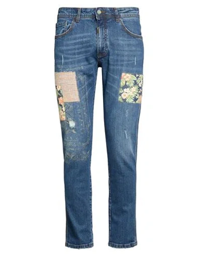 En Avance Man Jeans Blue Size 34 Cotton, Elastane In Blue