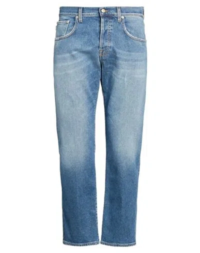 People (+)  Man Jeans Blue Size 34 Cotton, Elastane In Blue